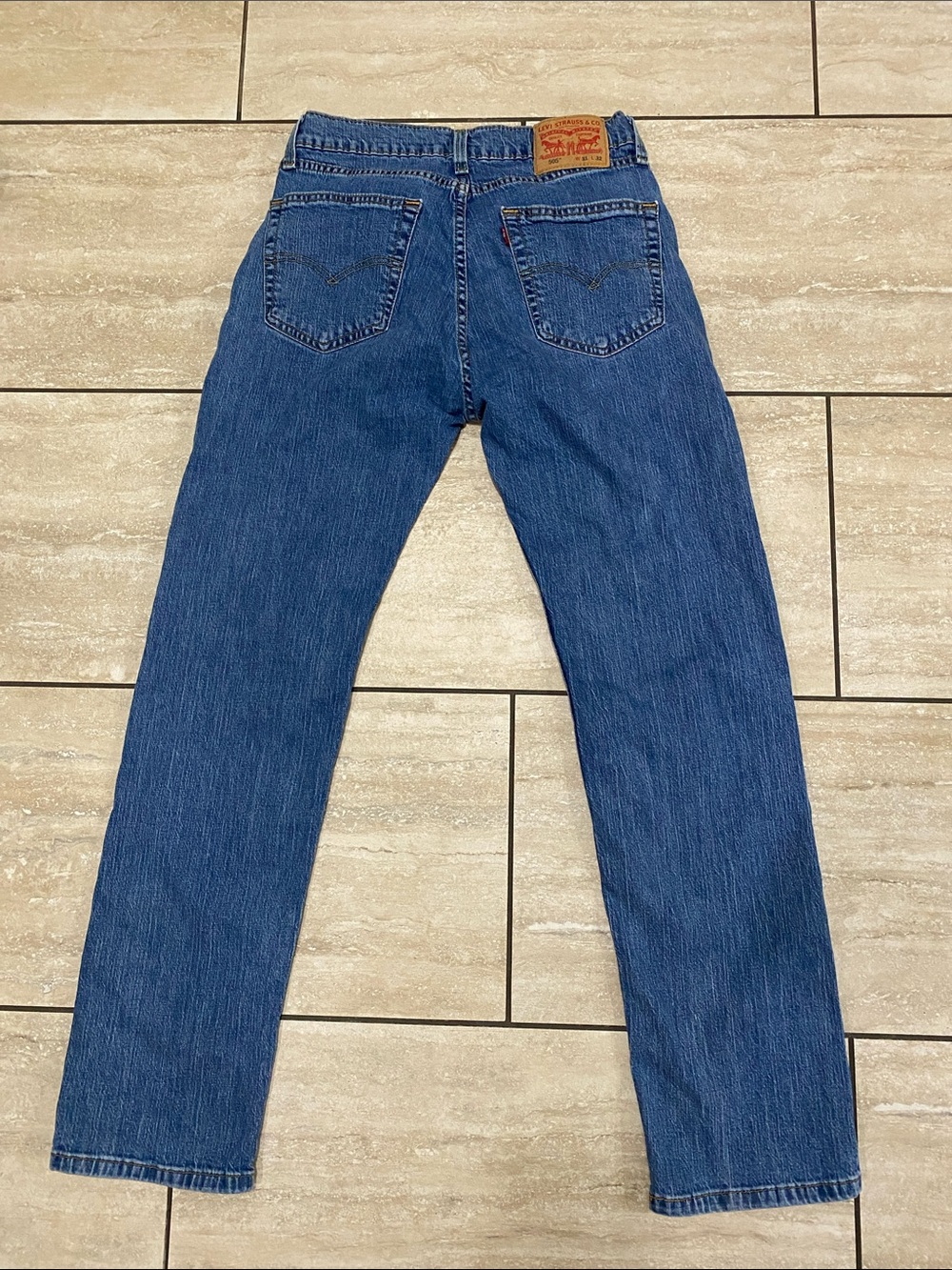 Levi's Men's Straight Leg Dark Blue Denim Jeans